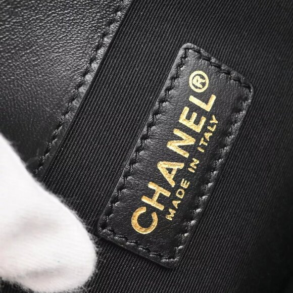 Chanel Navy Canvas Icon Chain Tote Handbag - Picture 8 of 10